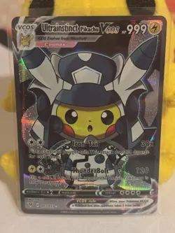 Pikachu Cosplay UltraInstinct Pokemon Custom ACG Card Holo Foil Anime Hero Cute - Image 1