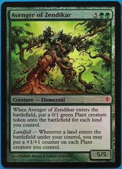 Avenger of Zendikar FOIL Worldwake PLD Green Mythic Rare CARD (493609) ABUGames - Image 1