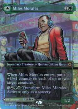 MTG Miles Morales (0200) (Borderless) (200) | NM Foil | Spider-Man {SPM} - Image 2