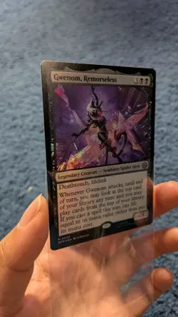 MTG - Gwenom, Remorseless - FOIL Mythic #56 - Spider-Man NM - Image 2