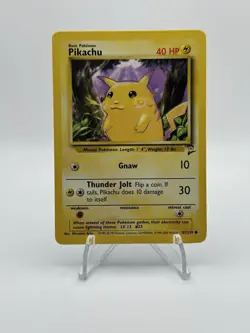 Pokemon TCG Pikachu 87/130 Base Set 2 Common Card Near Mint - Image 1