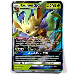 LEAFEON GX 13/156 Ultra Rare Pokemon TCG (Holo Ultra Prism, LP) - Image 1