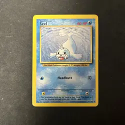 Seel 41/102 Uncommon Base Set Pokemon Card D4 - Image 1