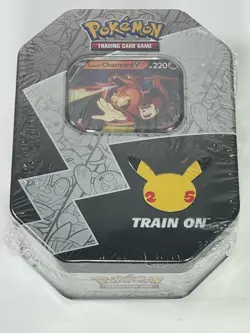 Pokemon TCG 25th Anniversary Celebrations Tin Lance's Charizard V New Sealed 820650809880 - Image 1