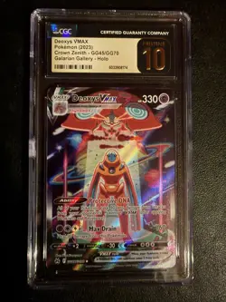 CGC Pristine 10 Pokemon Deoxys VMAX GG45/GG70 Crown Zenith: Galarian Gallery - Image 1