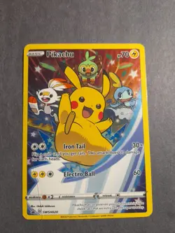 Pikachu SWSH020 Sword & Shield (2020) Black Star Promo Full Art Pokemon TCG DM - Image 1
