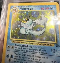 VAPOREON Holo #12/64 1999 Pokemon Jungle PSA 2 Good - Image 3