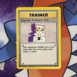 Pokemon TCG Imposter Professor Oak Base Set 73/102 Regular Unlimited Rare - Image 1