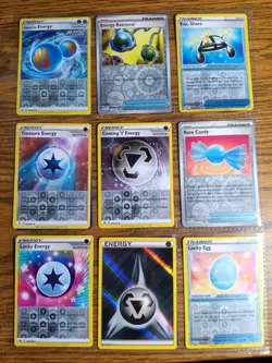 Trainer Pokemon Card Lot of 36 Cards Holo badges pokeballs rare candy energy - Image 5