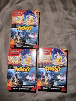 Pokemon Scarlet & Violet Surging Sparks Booster Bundle Sealed Lot Of 3 - Image 1
