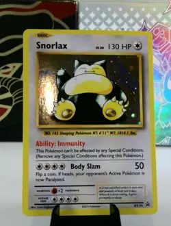 2016 Pokemon TCG Snorlax XY179 Evolutions Cosmos Holo Black Star Promo Ungraded - Image 4