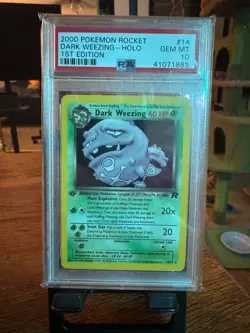 Dark Weezing 14/82 Team Rocket Holo 1st Edition Japanese Pokemon PSA Grade 10 - Image 1