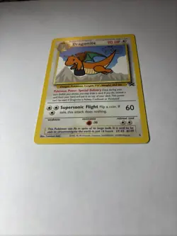 Vintage 1999 Pokemon TCG Dragonite WB Kids Movie Black Star Promo #5 WOTC Stamp - Image 2