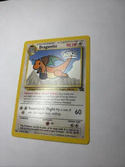 Vintage 1999 Pokemon TCG Dragonite WB Kids Movie Black Star Promo #5 WOTC Stamp - Image 4