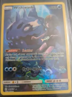 Pokemon TCG Wishiwashi Holo Secret Rare Card Sun & Moon Cosmic Eclipse - Image 1
