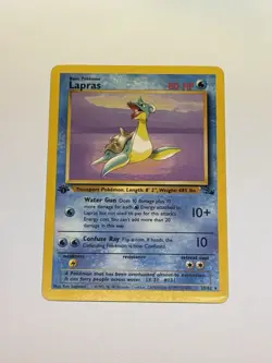 Vintage Pokemon Card TCG Lapras 10/62 Fossil Regular 1st Edition Rare NM/LP - Image 1