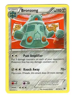 Pokemon TCG Bronzong XY BREAKthrough 96/162 Regular Rare Card Played LP - Image 1