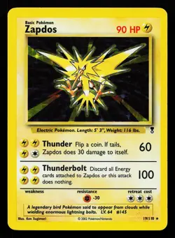Zapdos 19/110 Holo Rare Legendary Collection Pokemon Card - Image 1