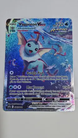 Pokemon TCG Vaporeon VMAX SWSH182 Black Star Promo 🔥 NM Pokemon Card - Image 1