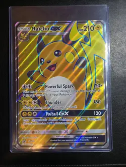 RAICHU GX SM90 POKEMON BLACK STAR PROMO HOLO RARE JUMBO CARD - Image 1