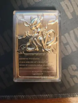 1999 Pokemon "Mewtwo" 23 Karat Gold Plated Special Edition Trading Card Collect - Image 2