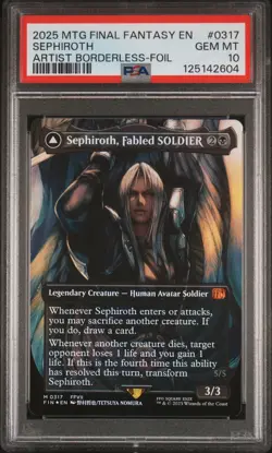 2025 #0317 SEPHIROTH, FABLED SOLDIER/SEPHIROTH, ONE-WINGED ANGEL PSA 10 - Image 1