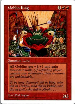 1997 Fifth Edition X Goblin King Core/Rare #236 - Image 1