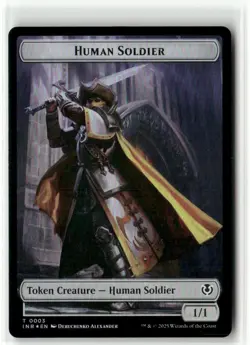 Human Soldier 0003 // Clue Double-Sided Token FOIL - Innistrad Remastered MTG NM - Image 1