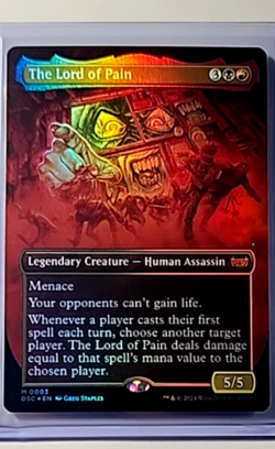 MTG Magic the Gathering Duskmourn Commander Borderless Foil #3 The Lord of Pain - Image 1