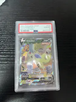 2021 POKEMON SWORD & SHIELD BATTLE STYLES #155 FULL ART/TYRANITAR V PSA 10 - Image 1