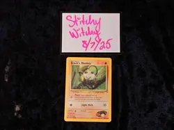 Brock's Mankey Gym Heroes Set Regular Pokemon TCG Lightly Played - Image 3