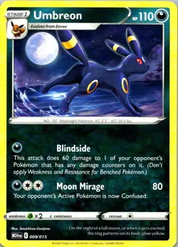 UMBREON - McDonald's Promo 009/015 M24 EN 2024 Happy Meal Regular Pokemon - 2025 - Image 1