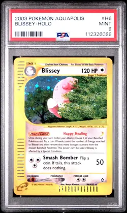 2003 POKEMON AQUAPOLIS #H6 BLISSEY-HOLO PSA 9 - Image 1