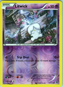 Litwick 41/119 Common - Pokemon TCG XY: Phantom Forces - Reverse Holo (NM) - Image 1