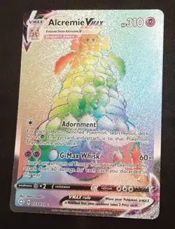 Alcremie VMAX (Secret Rare) 073/072 Shining Fates Rainbow Holo Pokemon TCG NM - Image 1