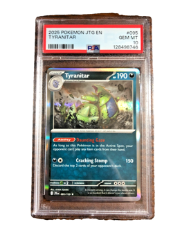 Tyranitar Holo Rare #095 - PSA GEM MT 10 - 2025 Journey Together - Pokemon TCG - Image 1