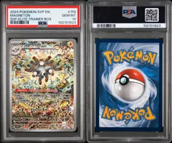 MAGNETON 2024 Pokemon Surging Sparks ETB Black Star Promo #159 PSA 10 - Image 3