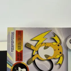 Raichu #26 Holo Foil Pokemon 1999 Topps Series 1 TV Animation NM - Image 3