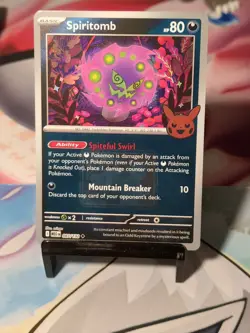 Spiritomb 087/132 Pokemon League Play! Promo Mega Evolution NM Halloween Stamp - Image 1