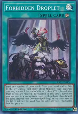 Forbidden Droplet RA01-EN064 - Super Rare - Near Mint 1st Edition YuGiOh! TCG - Image 1