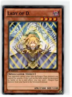 Yu-Gi-Oh! Lady of D. Common GAOV-EN036 Lightly Played 1st Edition - Image 1