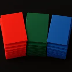 300 Standard size Card Sleeves-3 Pack (red, green, blue-100 Each)Pokemon,Mtg,Etc - Image 1