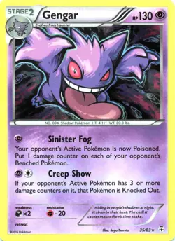 Gengar 35/83 XY Generations Pokemon TCG Holo Rare Card - Image 1