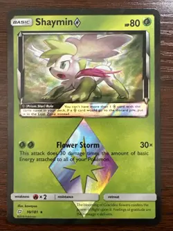 Shaymin Prism Star Rare Holo Sun & Moon Team Up 10/181 Pokemon TCG Card NM - Image 1