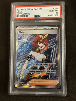 PSA 10 Mela 236/182 Paradox Rift Full Art Secret Rare Holo Pokemon Card NM - Image 1