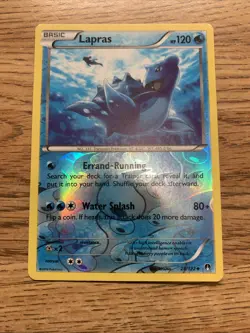 Pokemon TCG Lapras Reverse Holo Uncommon Card 28/122 XY Breakpoint 2016 - Image 1