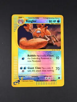 NM Kingler 50/165 Reverse Holo Expedition Base Set (EX) Pokemon Card - Image 1