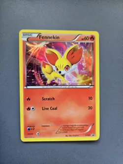 Pokemon TCG Fennekin XY Promos Holo XY02 Black Star Promo Card - Image 1