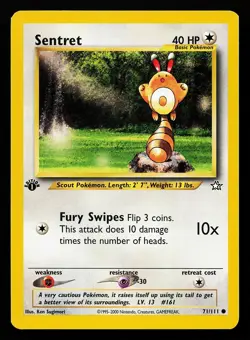 Sentret 71/111 1st Edition Neo Genesis Pokemon Card - Image 1