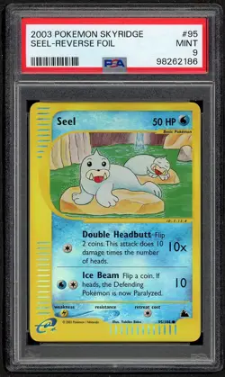 PSA 9 MINT Seel Reverse Holo Skyridge Pokemon Card 95/144 GU1 - Image 1